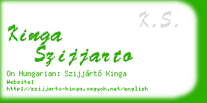 kinga szijjarto business card