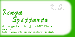 kinga szijjarto business card